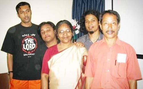 Grace (Stanley) Singh  and family