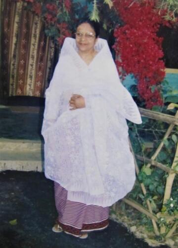 Grace Stanley in a Manipuri dress