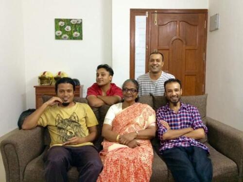 Grace with her 4 sons