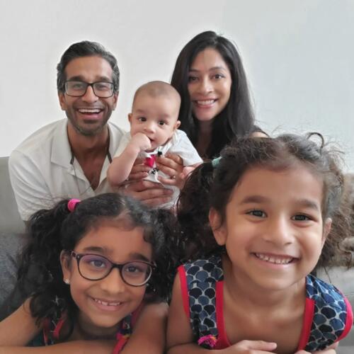 Jerry-Oldest daughter Tina, Sanoj, Arya, Rayna, and Judah