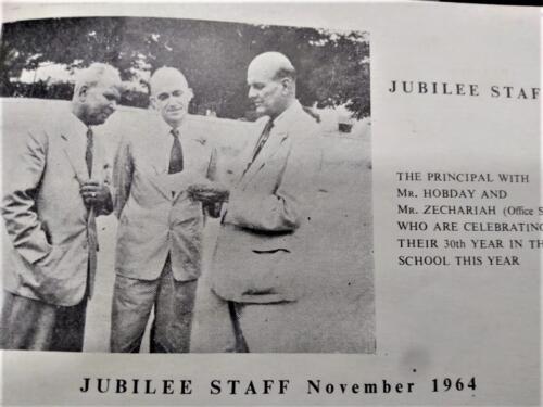 Mr Flack, Mr Hobday,Mr Zachariah 1964