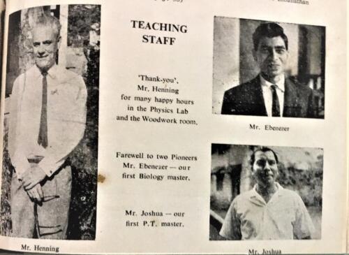 Mr Henning,Mr Ebenezer, Mr Joshua