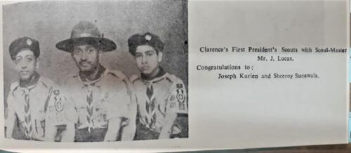 Mr Lucas with President Scouts Joseph and Sheeroy
