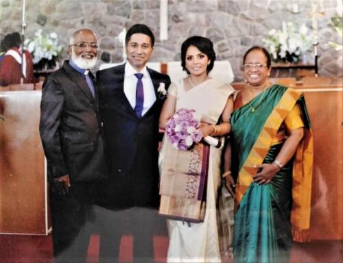 Thomas Ninan & Family at daughter Mary's wedding