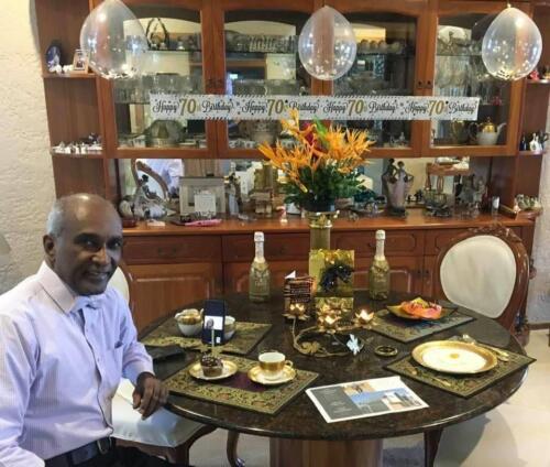 Wilson celebrating his birthday